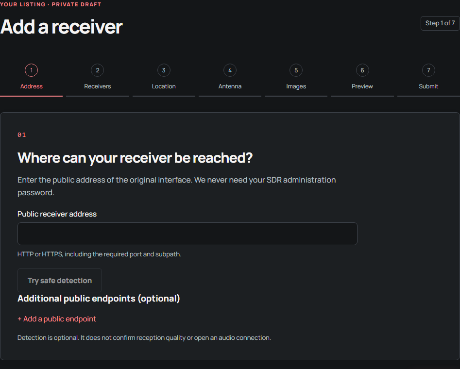 List a receiver